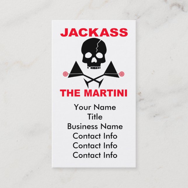 Carte de visite - JACKASS, Le Barman (Devant)