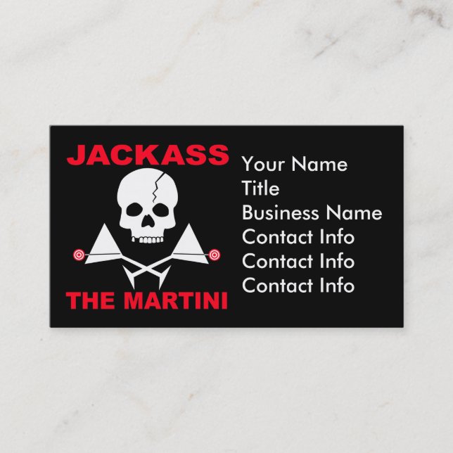 Carte de visite - JACKASS, Le Barman (Devant)