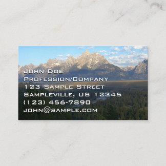 Carte De Visite Jackson Hole Mountains (Grand Teton National Park)