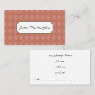 Carte de visite Jacquard rouille