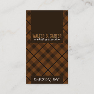 Carte De Visite Jacquard vertical (orange brûlé)