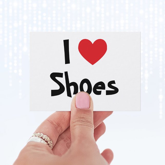 Carte de visite J'adore les chaussures (Customizable I HEART BLANK business cards.)
