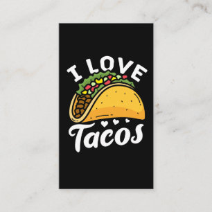 Carte De Visite J'adore les Tacos Mexicains Lover Cinco De Mayo