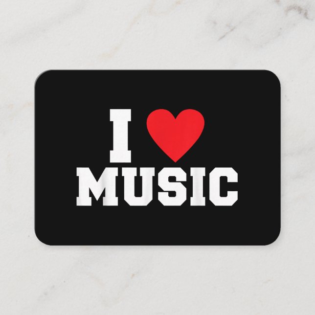Carte De Visite J'adore Music Lover (Devant)
