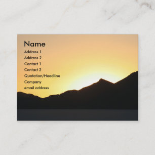 Carte De Visite j'ai aussi le coucher de soleil