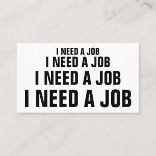 CARTE DE VISITE J'AI BESOIN D'UN EMPLOI