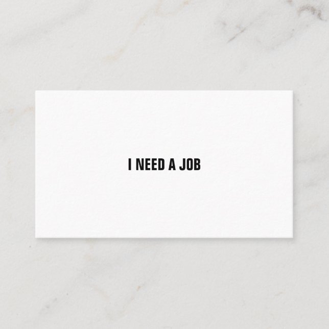 CARTE DE VISITE J'AI BESOIN D'UN EMPLOI (Devant)