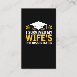 Carte De Visite J'ai survécu à la dissertation du PhD de mon