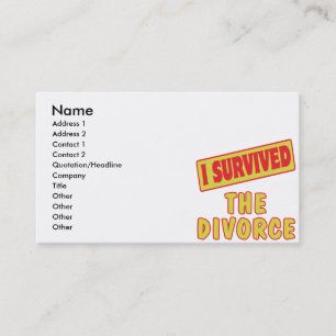 CARTE DE VISITE J'AI SURVÉCU AU DIVORCE