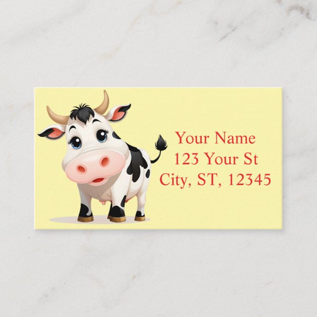 Carte De Visite J'Aime Cows Art Thunder_Cove (Devant)