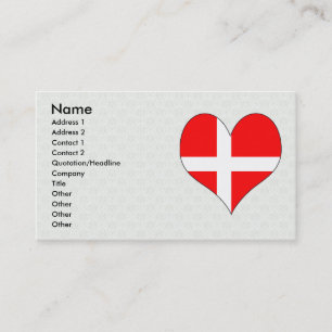 Carte De Visite J'aime le Danemark