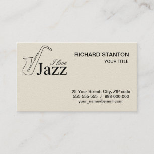 Carte De Visite J'aime le jazz