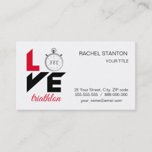 Carte De Visite J'aime le triathlon
