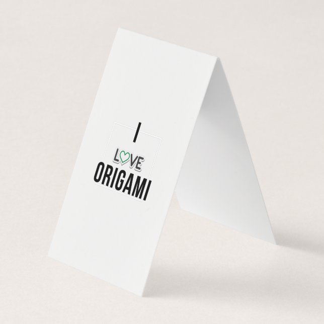 Carte De Visite J'aime l'Origami (Devant)