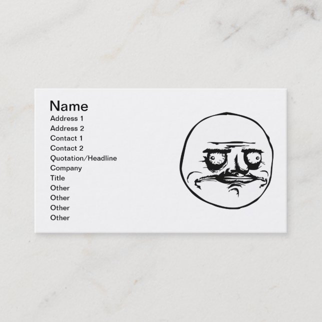 Carte De Visite J'aime Meme (Devant)
