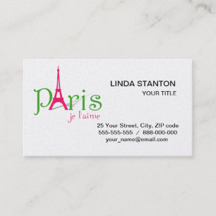 Carte De Visite J'aime Paris