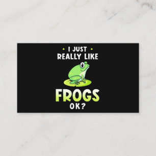 Carte De Visite J'Aime Vraiment Les Grenouilles