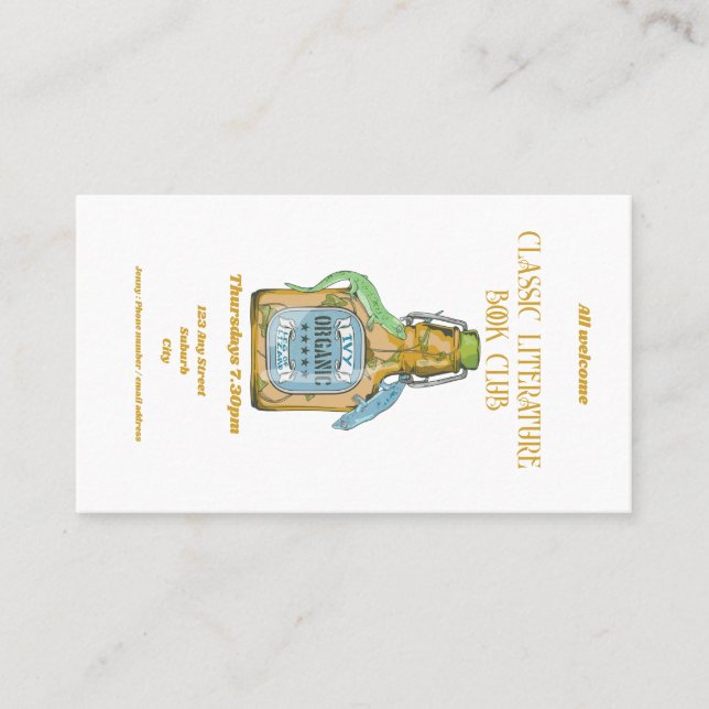 Carte De Visite Jambe du lézard Shakespeare Macbeth (Devant)