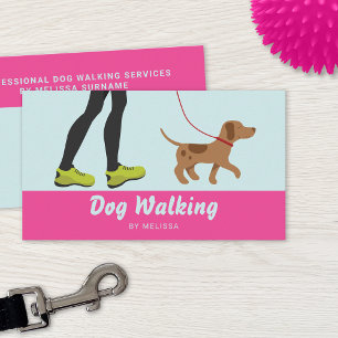 Carte De Visite Jambes Et Un Chien Brun Mignon - Services De Prome
