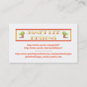 Carte De Visite Janet Lee Designs-Carte de visite