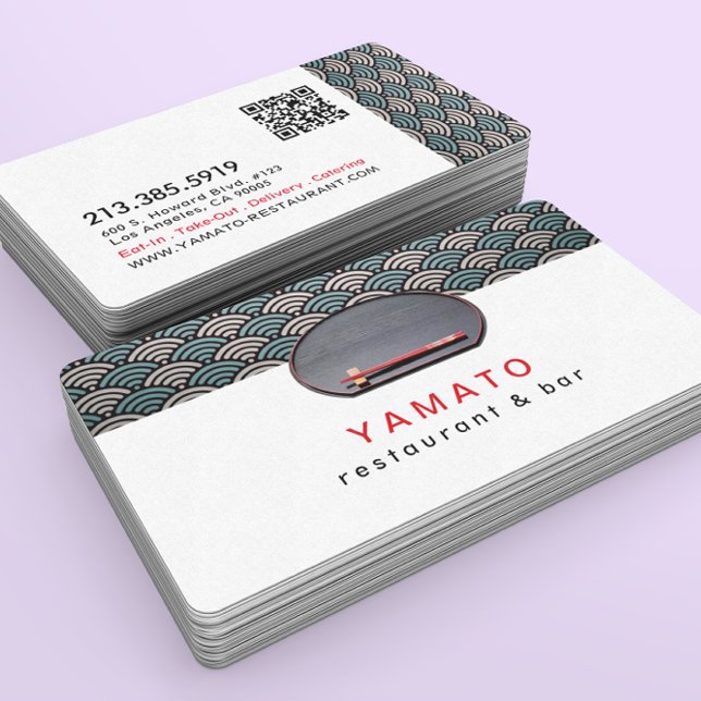 Carte De Visite Japanese Asian Restaurant Chef Catering (Créateur téléchargé)