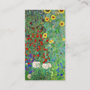 Carte De Visite Jardin Agricole Gustav Klimt Avec Peinture De Fleu
