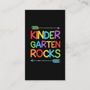 Carte De Visite Jardin coloré Rocks Education Enseignant aux enfa