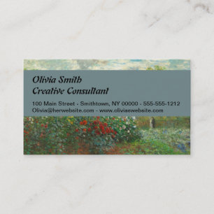 Carte De Visite Jardin d'artiste de Monet à Argenteuil Peinture