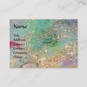 Carte De Visite JARDIN de bleu MAGIQUE de PLANTE de PAPILLON