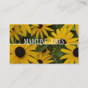 Carte De Visite jardin de fleurs jaunes nature photo personnalisée
