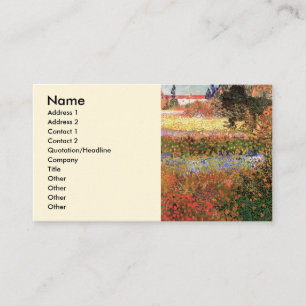 Carte De Visite Jardin de fleurs par Vincent van Gogh