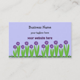 Carte De Visite Jardin de fleurs violettes