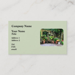 Carte De Visite Jardin de patio sous la pluie