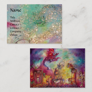 Carte De Visite JARDIN DES OMBRES PERDUES, DRAGON ROUGE VOL Bleu