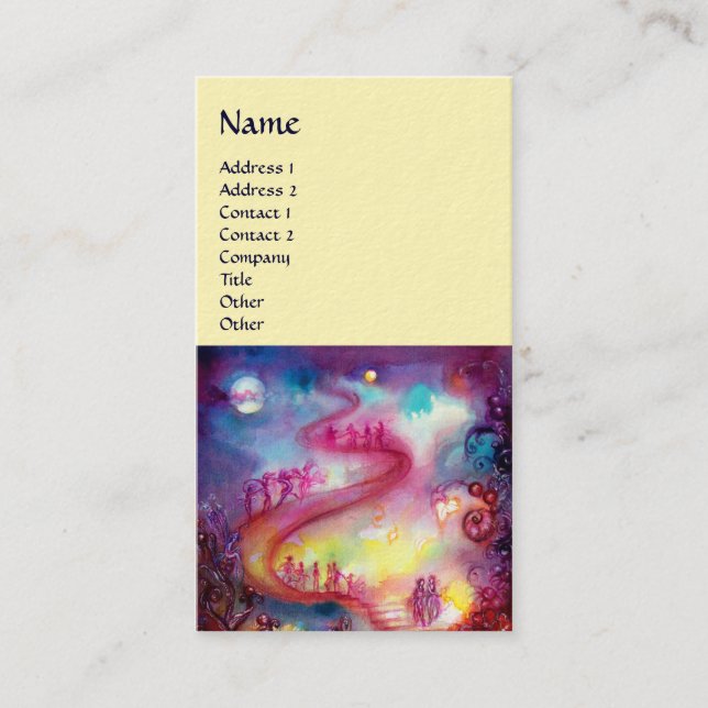 Carte De Visite JARDIN DES OMBRES PERDUES / ESCALIERS MAGIQUES ros (Devant)