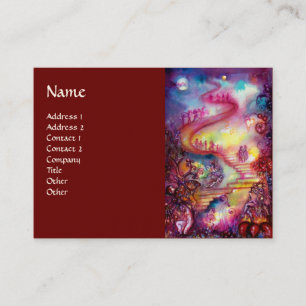 Carte De Visite JARDIN DES OMBRES PERDUES / ESCALIERS MAGIQUES rou