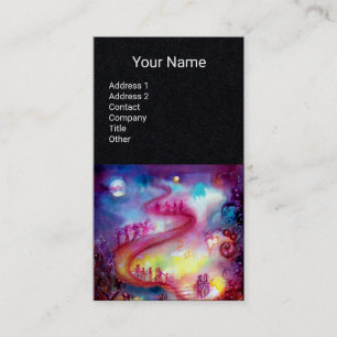 Carte De Visite JARDIN DES OMBRES PERDUES, ESCALIERS MAGIQUES Roug