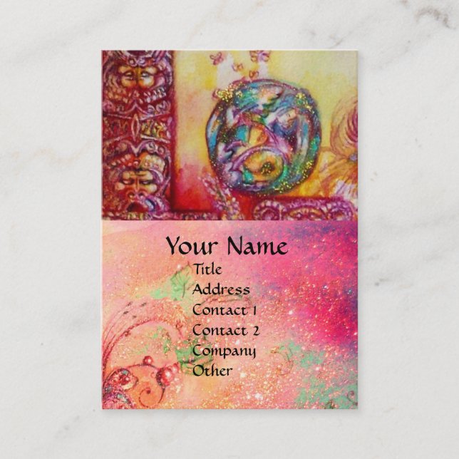 CARTE DE VISITE JARDIN DES OMBRES PERDUES - FAIRY ET BUTTERFLIES (Devant)