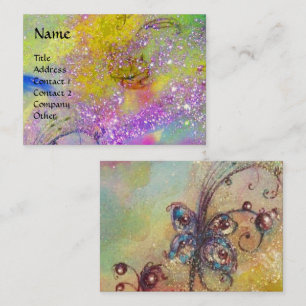 CARTE DE VISITE JARDIN DES OMBRES PERDUES MAGIQUE BUTTERFLY PLANTE