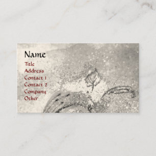 CARTE DE VISITE JARDIN DES OMBRES PERDUES MONOGRAMME À BÂTON