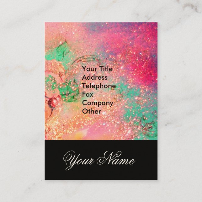 CARTE DE VISITE JARDIN DES OMBRES PERDUES -MONOGRAMME DE POUSSIÈRE (Devant)