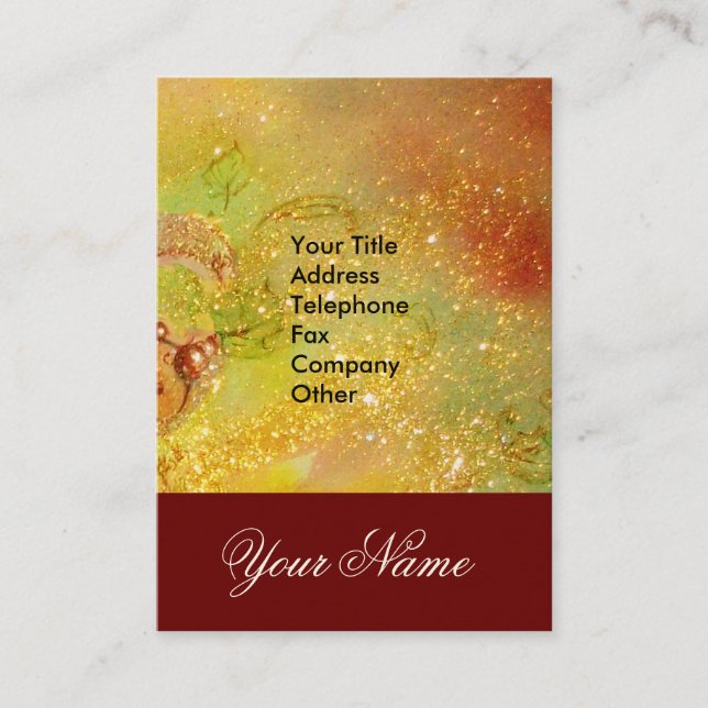 CARTE DE VISITE JARDIN DES OMBRES PERDUES -MONOGRAMME DE POUSSIÈRE (Devant)