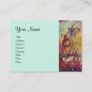 Carte De Visite JARDIN DES OMBRES PERDUES - PLANTE BUTTERFLY, bleu