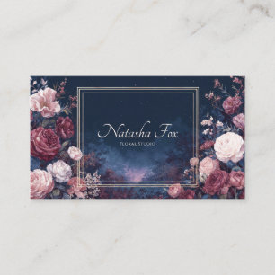 Carte De Visite Jardin Floral de Nuit Enchantée Conte de Fées Goth