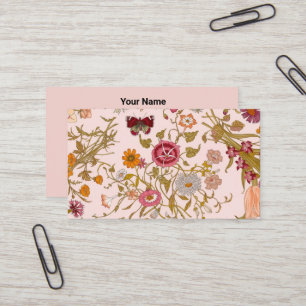 Carte De Visite Jardin floral romantique