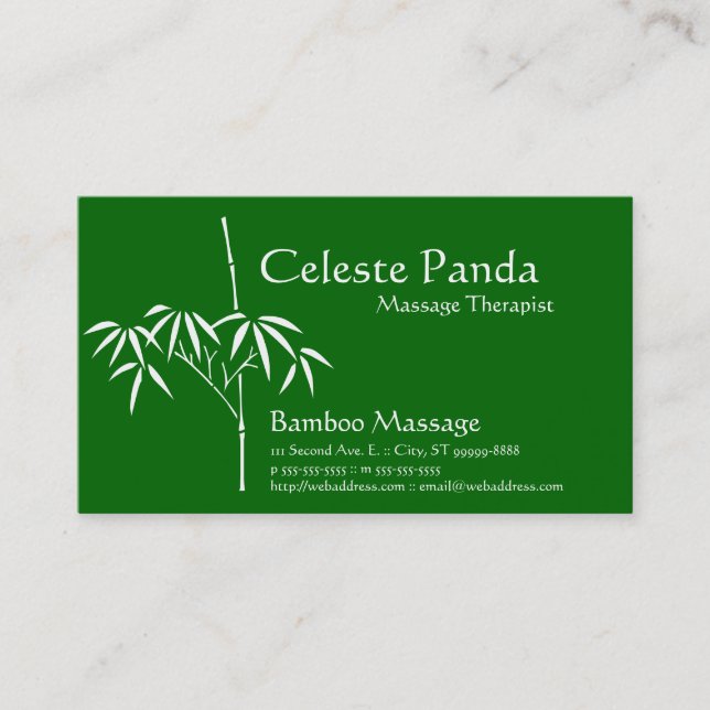 Carte De Visite Jardin japonais Bambou (Devant)