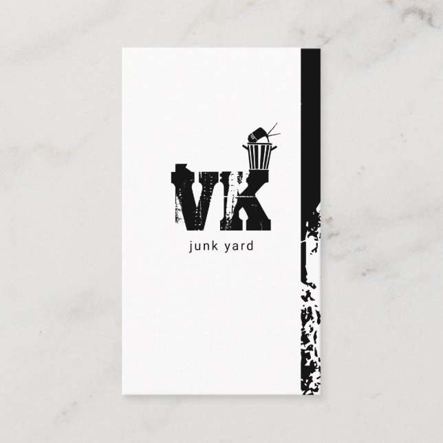 Carte De Visite Jardin, Métal De Rebut, Recyclage (Devant)