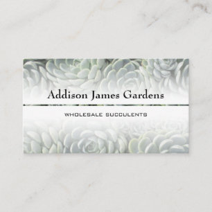 Carte De Visite Jardin moderne Succulent Green Botanical Nursery