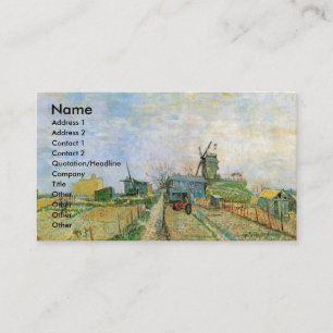 Carte De Visite Jardin potager à Montmartre par Vincent van Gogh