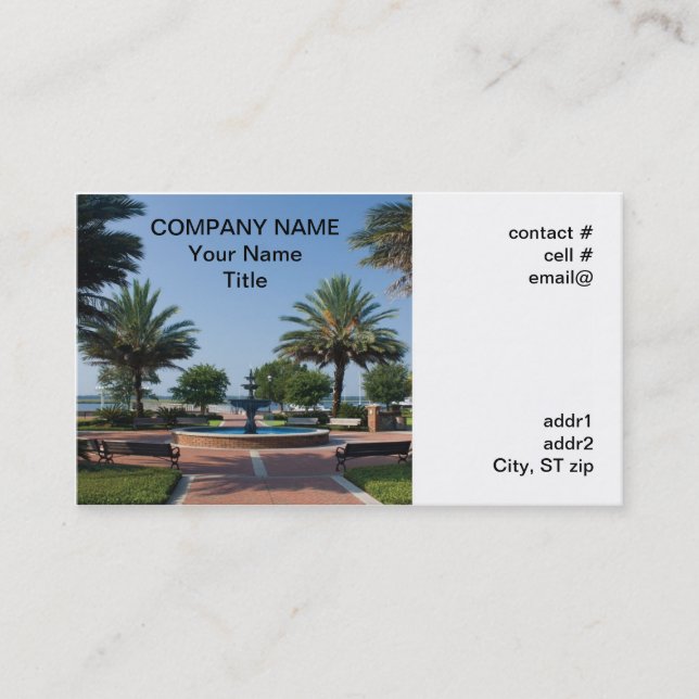 Carte De Visite jardin tropical (Devant)